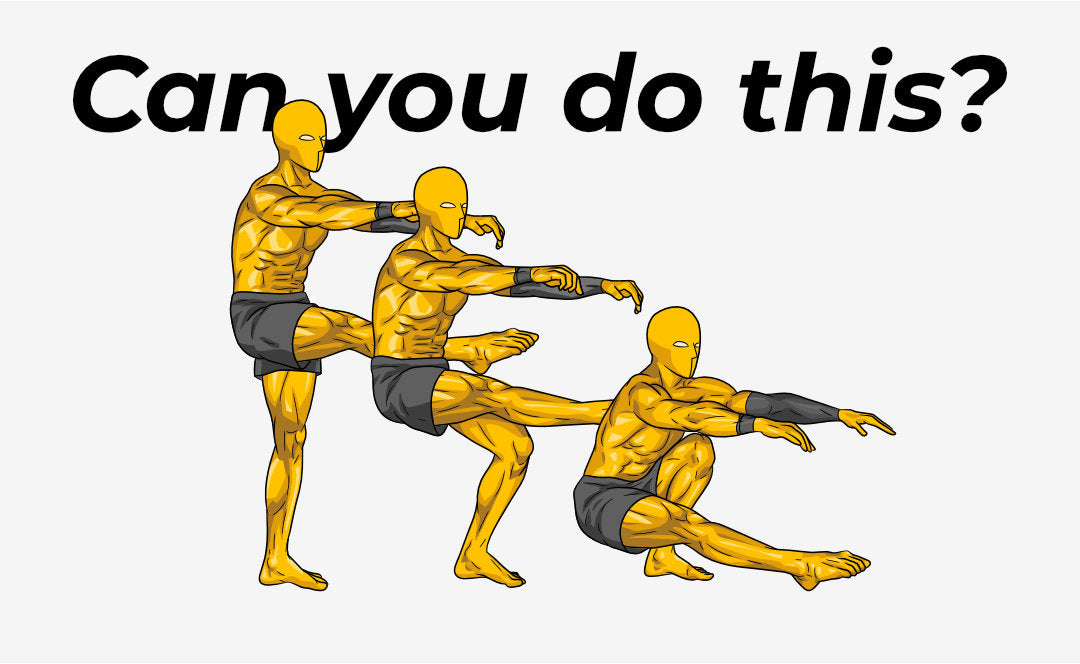 Yellow dude doing pistol squats