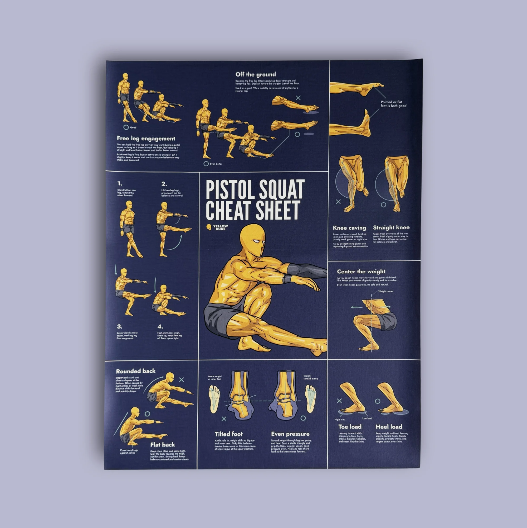 Pistol Squat Cheat Sheet