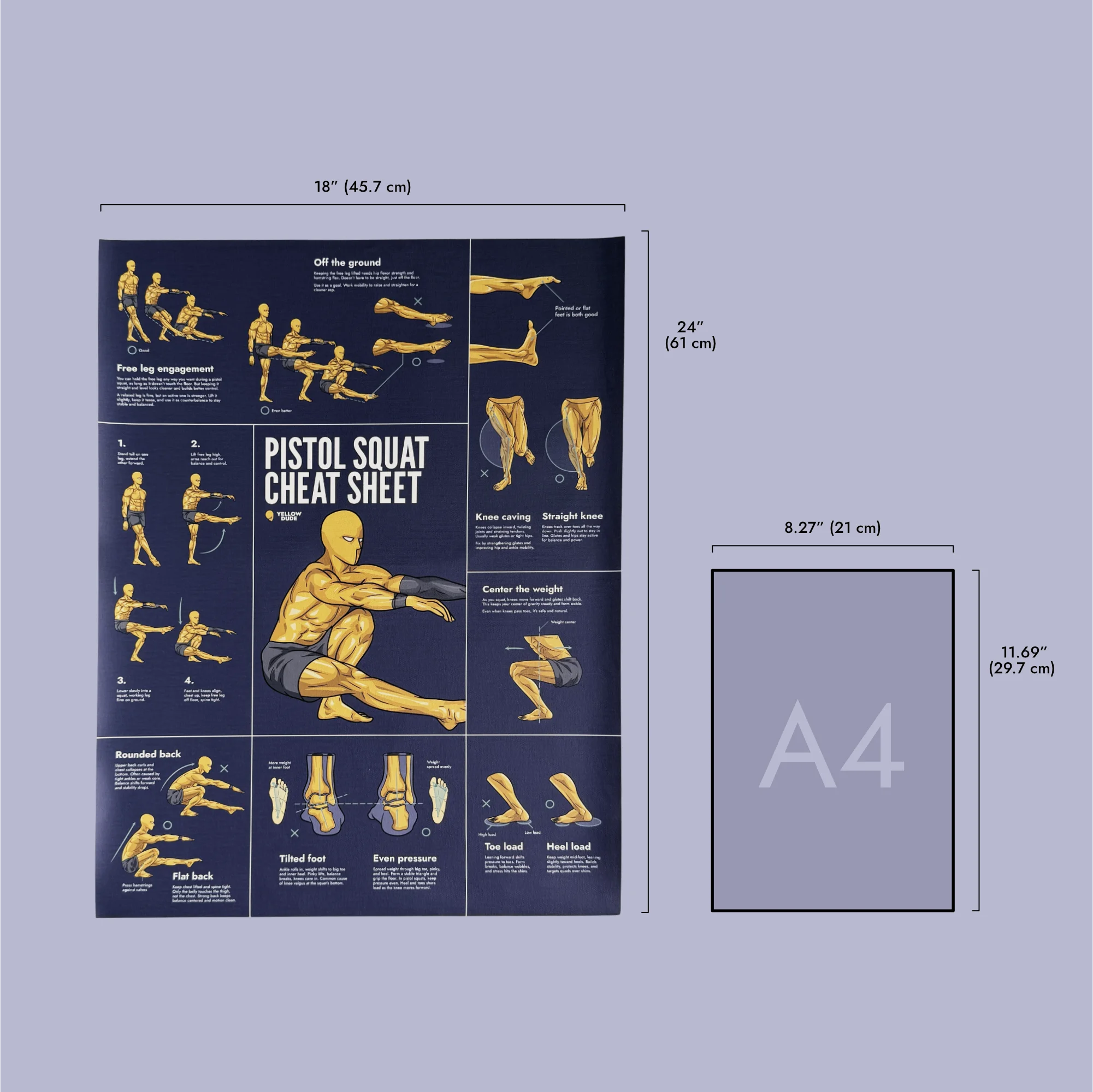 Pistol Squat Cheat Sheet